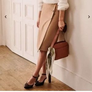 Sezane Afida Skirt in camel